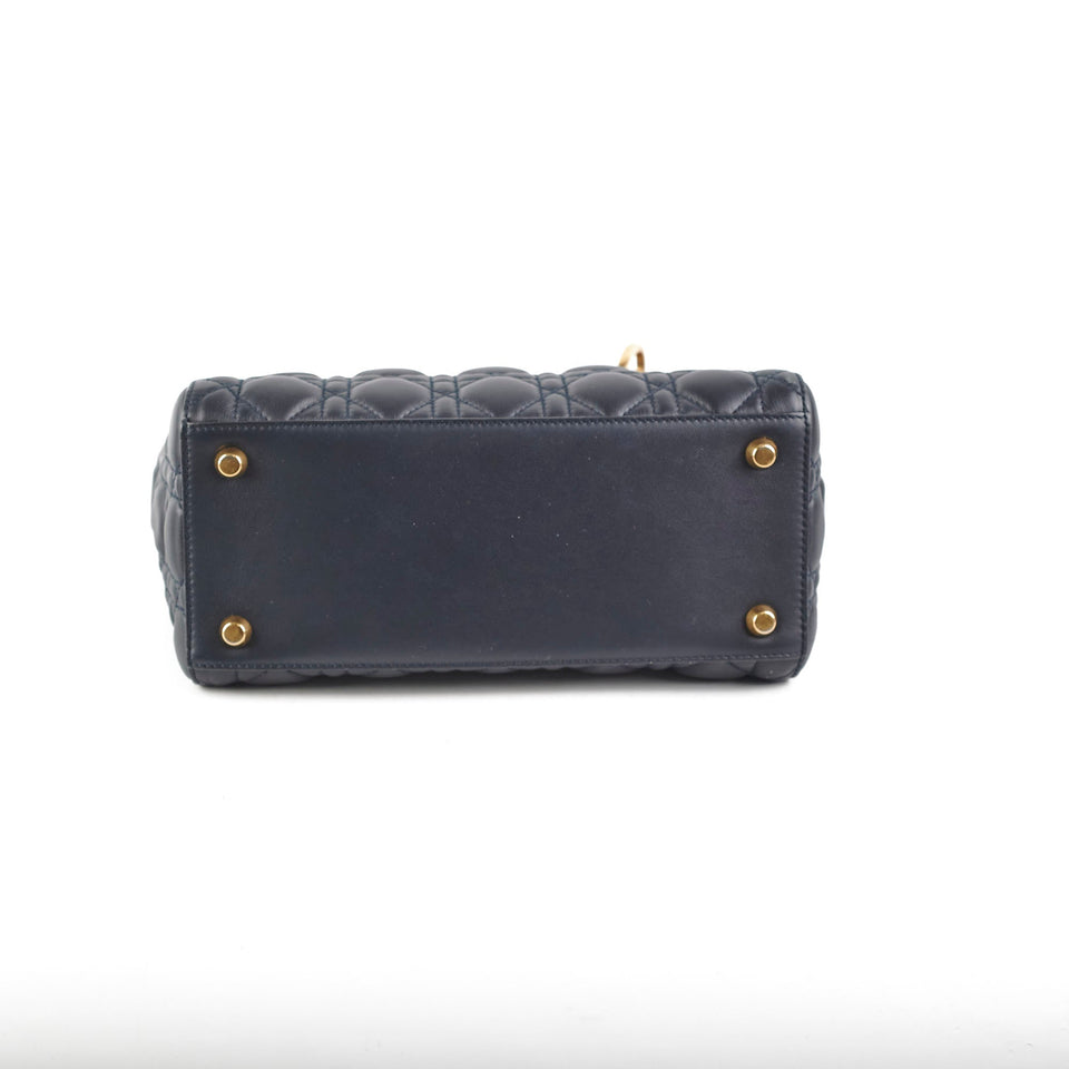 Dior Lady Dior Medium Calfskin Navy
