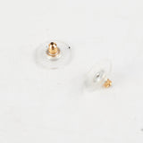 Chanel Coco Logo Bronze Rhinestone Earrings