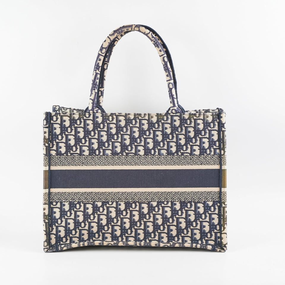 Dior Medium Book Tote Oblique Navy