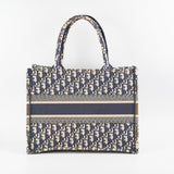 Dior Medium Book Tote Oblique Navy