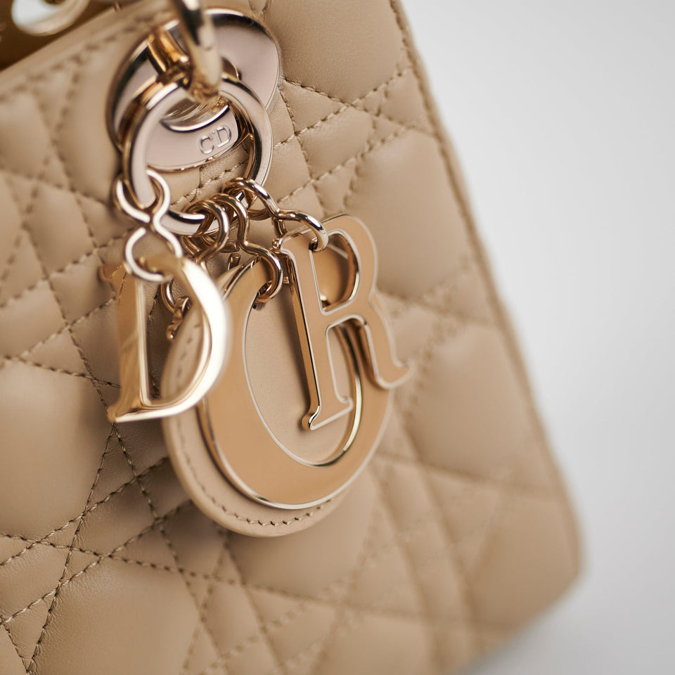Christian Dior Small Lady Dior Beige