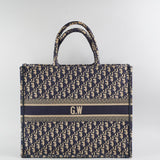 Christian Dior Oblique Book Tote Navy (GW Initials)