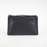 Hermes Kelly Pochette Black U Stamp 2022
