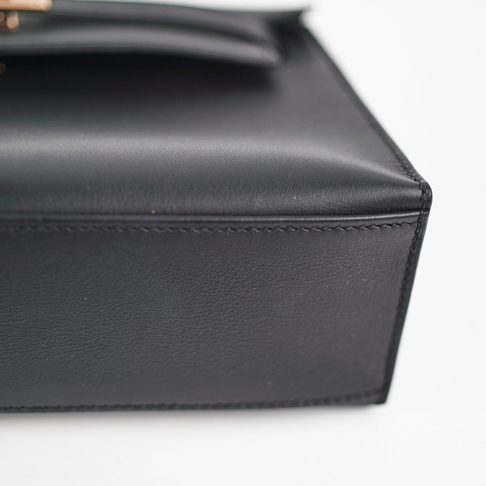 Hermes Kelly Pochette Black U Stamp 2022