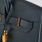 Hermes Birkin 30 GHW Vert Rousseau Togo -D Stamp