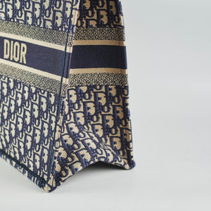 Christian Dior Large Book Tote Navy