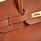 Hermes Birkin 35 Courchevel Gold GHW Square A Stamp