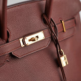 Hermes Birkin 35 Fjord Dark Brown Stamp A Square