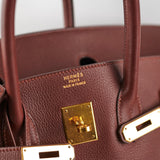 Hermes Birkin 35 Fjord Dark Brown Stamp A Square
