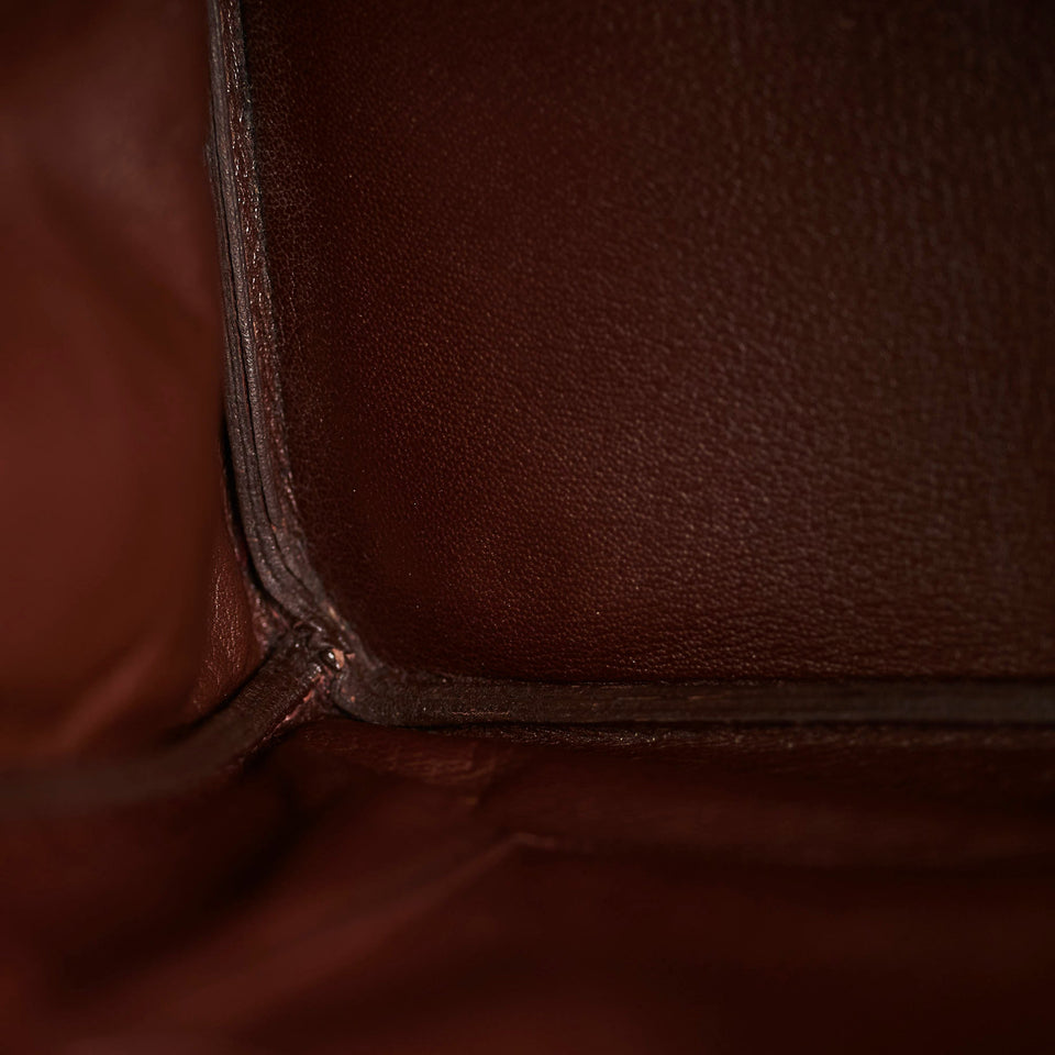 Hermes Birkin 35 Fjord Dark Brown Stamp A Square