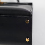Hermes Kelly 32 Box Calf Black - E Square
