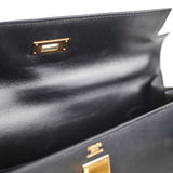 Hermes Kelly 32 Box Calf Black - E Square