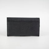 Christian Dior Saddle Wallet with Chain Black