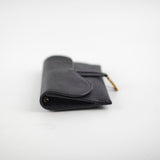 Christian Dior Saddle Wallet with Chain Black