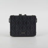 Christian Dior Mini Lock Canvas Crossbody Bag Black/Blue