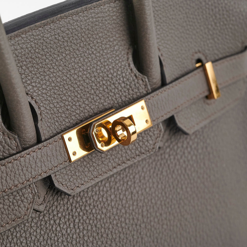 Hermes Birkin 25 Togo Etain Y Stamp