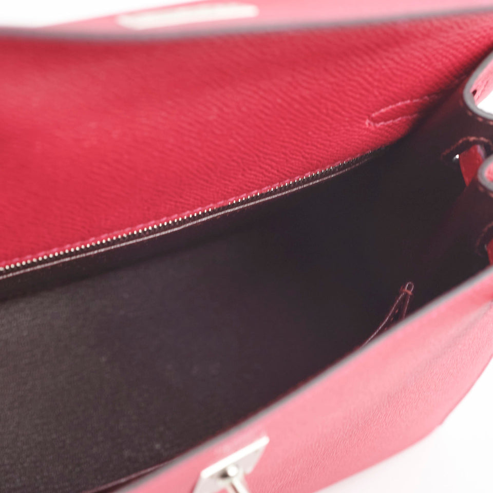 Hermes Kelly 25 Sellier Epsom Verso Framboise/Prune