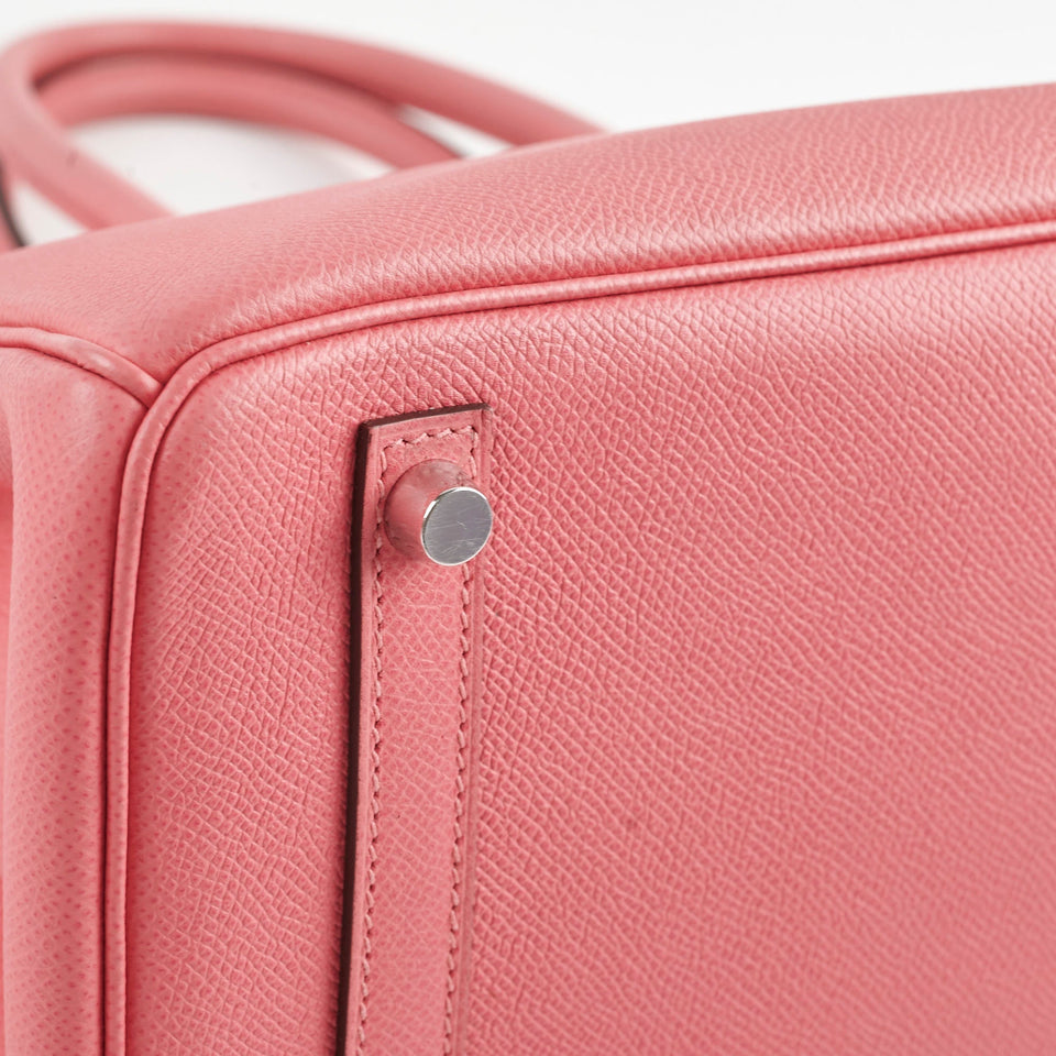 Hermes Birkin 30 Rose lipstick X Stamp