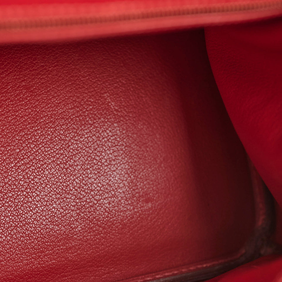 Hermes Hac Birkin 32 Rouge H Stamp 2004