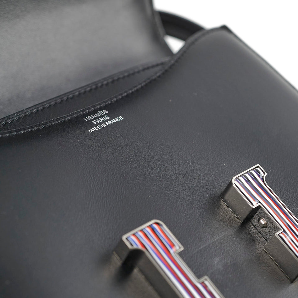 Hermes Constance Limited Edition 18 Noir Optique Veau Monsieur Enamel Hardware C stamp