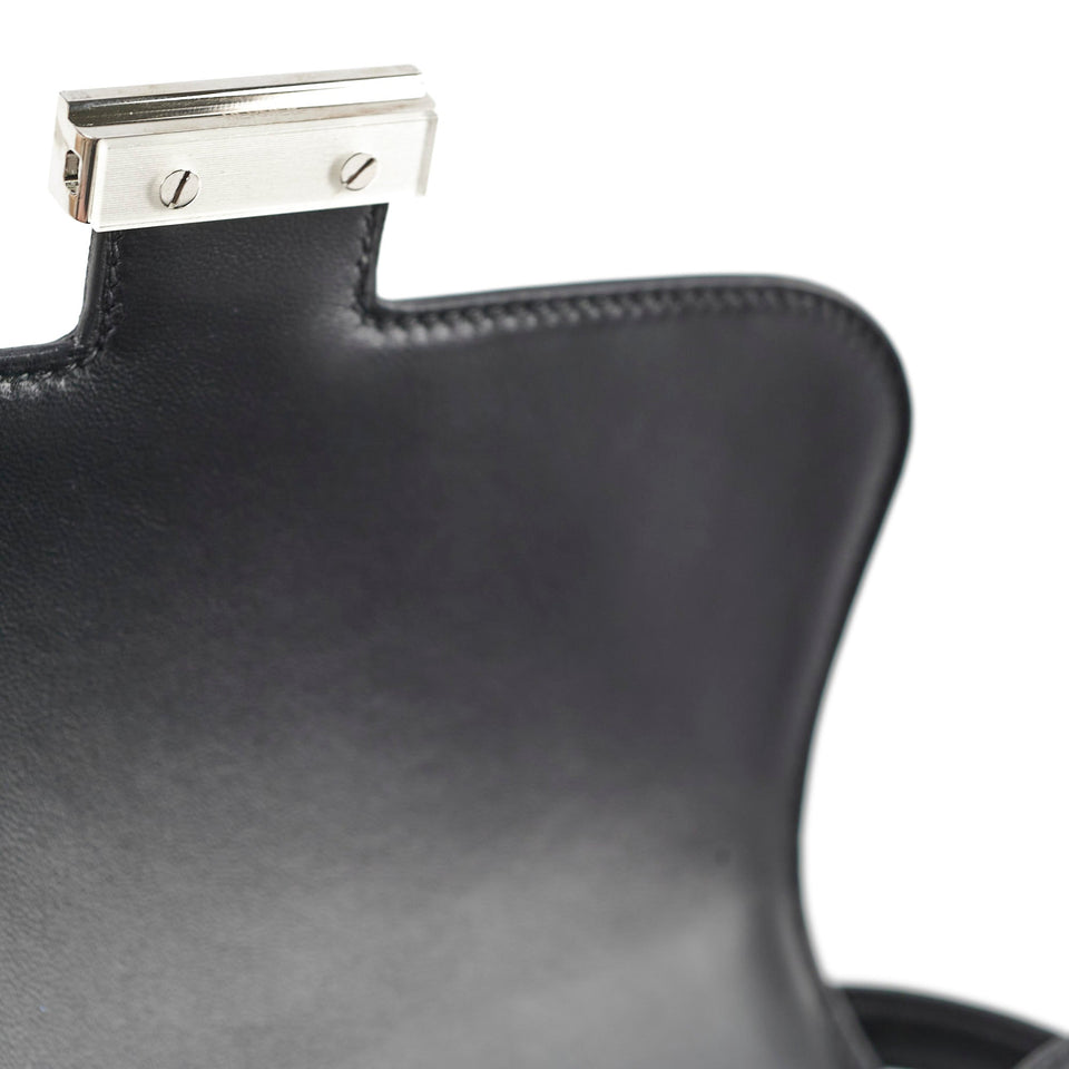 Hermes Constance Limited Edition 18 Noir Optique Veau Monsieur Enamel Hardware C stamp