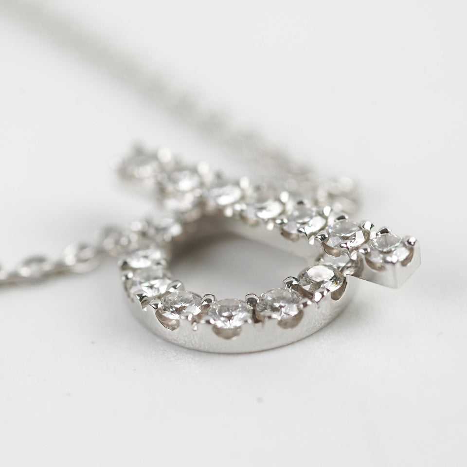 Hermes Finesse Necklace Pendant White Gold Diamonds