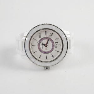 Christian Dior White VIII Pink Sapphire Set Dial 38mm