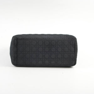 Christian Dior Lady Dior Medium Cannage Nylon Black