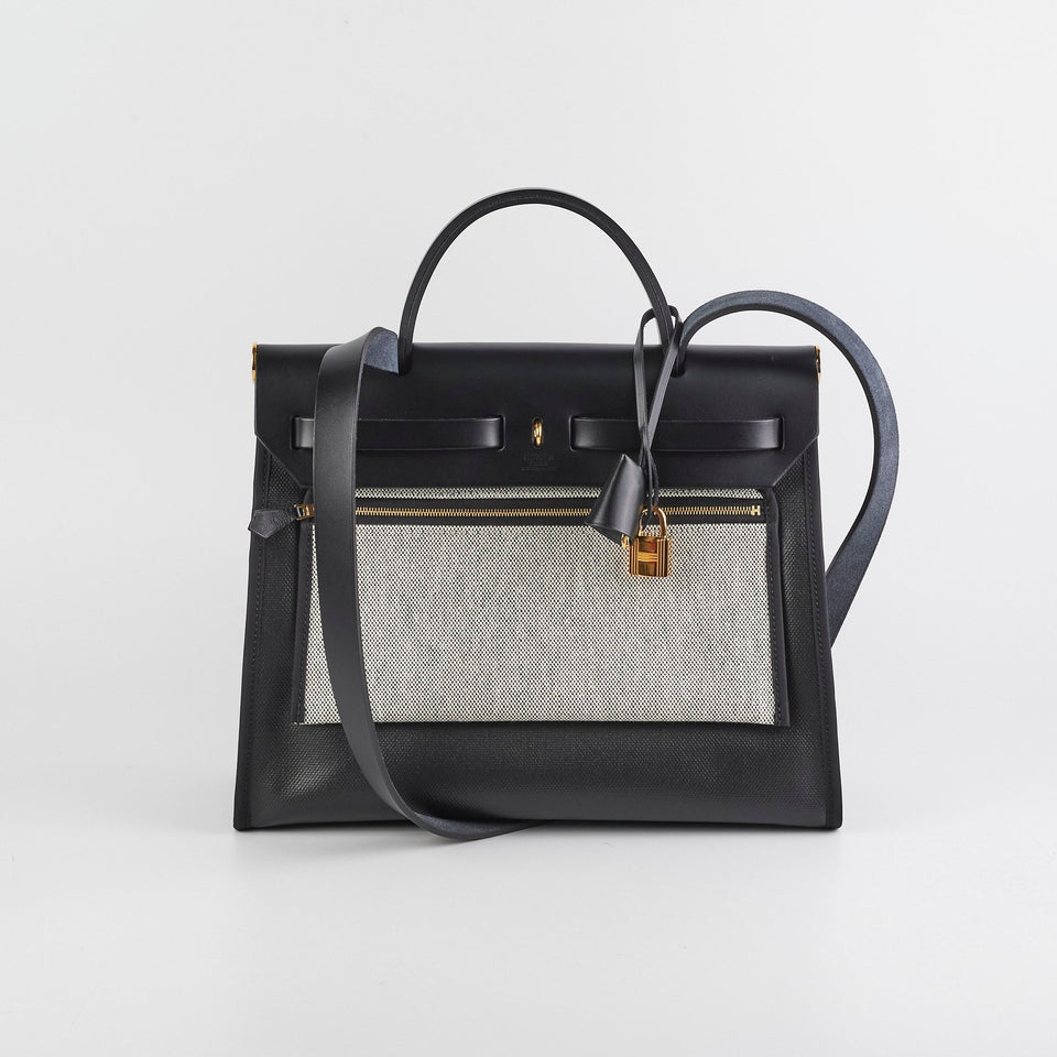 Hermes Herbag 31 Black - Stamp B