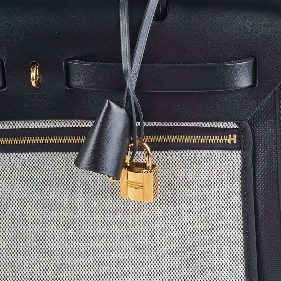 Hermes Herbag 31 Black - Stamp B