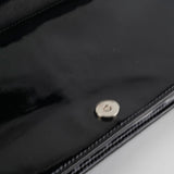 Christian Dior Patent Black Clutch On Chain