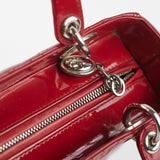 Dior Patent Lady Dior Medium Red
