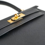 Hermes Kelly 28 Epsom Black C Stamp