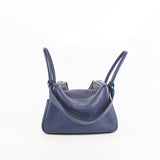 Hermes Lindy 26 Bleu Sapphire Clemence - Stamp Q Square