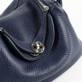 Hermes Lindy 26 Bleu Sapphire Clemence - Stamp Q Square