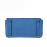 Hermes Birkin Ostrich 30 Blue R Stamp