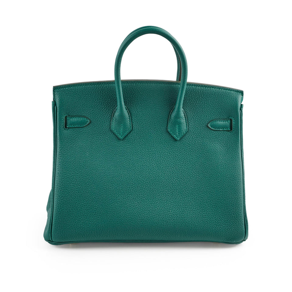 Hermes Birkin 25 Malachite Togo C Stamp