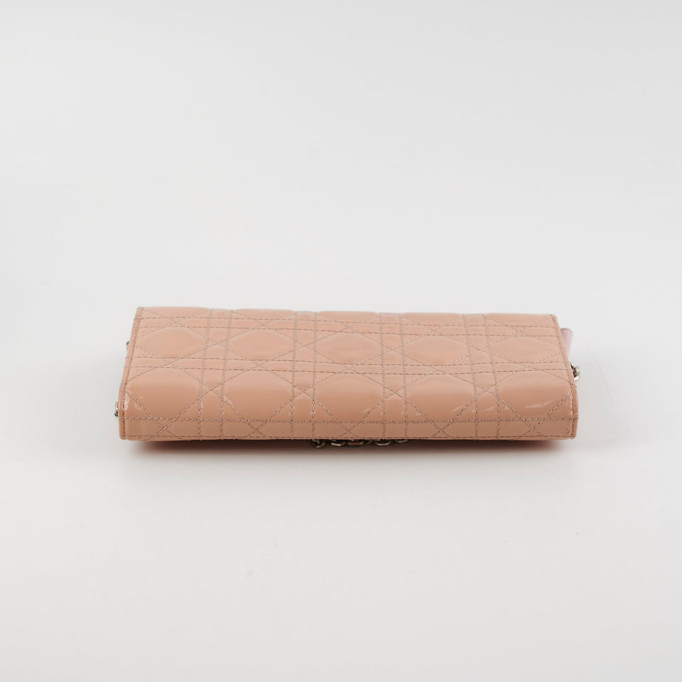 Dior Wallet On Chain Light Pink Patent
