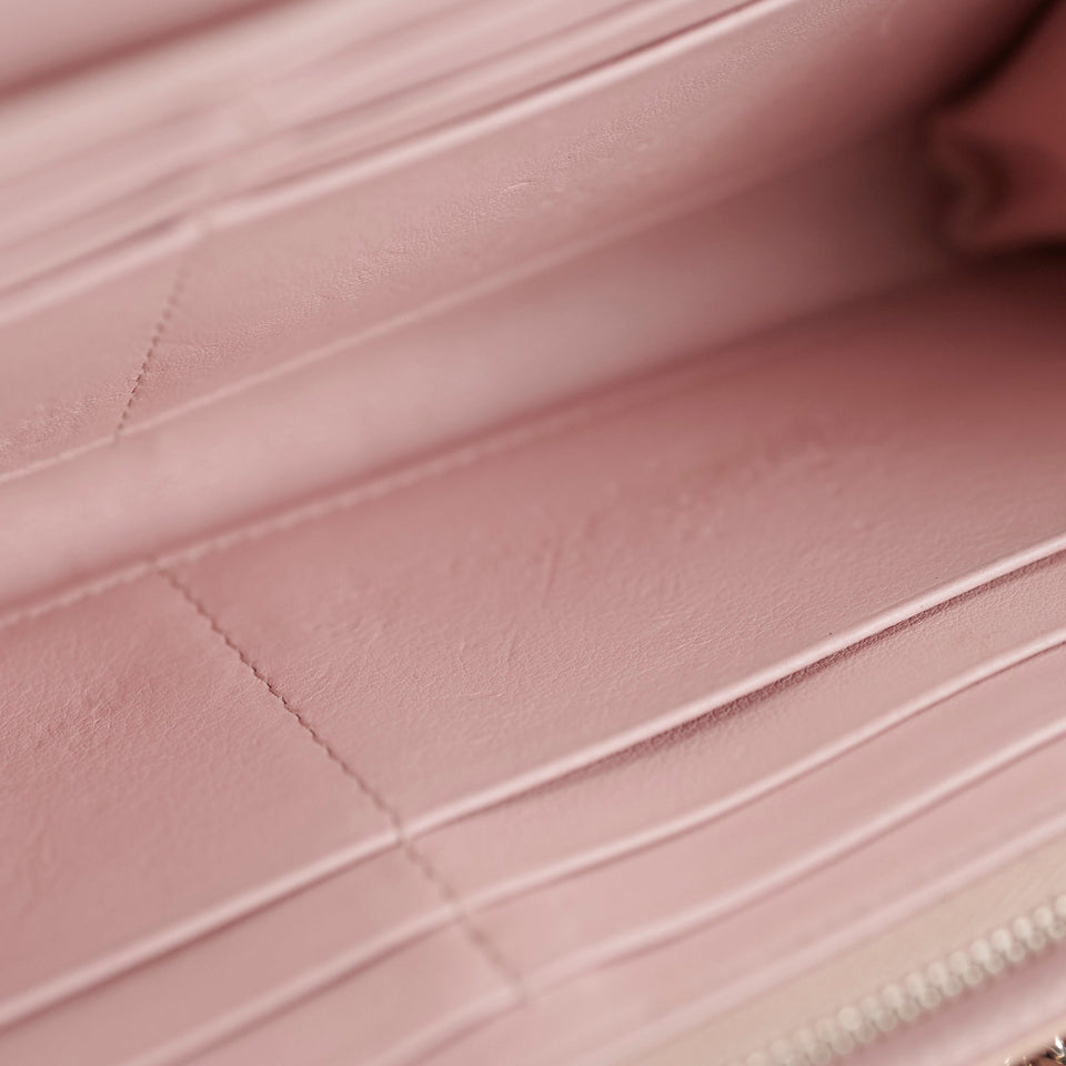 Dior Wallet On Chain Light Pink Patent