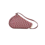Christian Dior Mini Vintage Saddle Shoulder Bag Burgundy