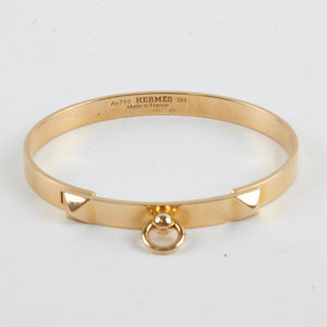Hermes Collier De Chien 18k Yellow Gold Bracelet (Size SH)