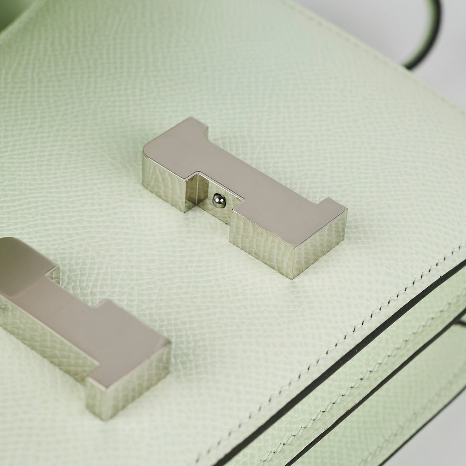 Hermes Epsom Constance Mini Vert Fizz U stamp 2022