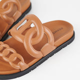 Hermes Extra Gold Sandals Size 34