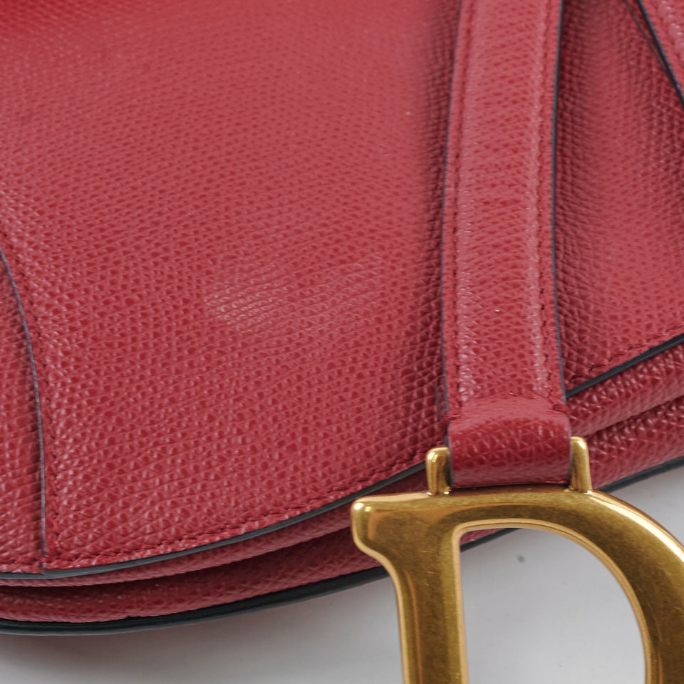 Christian Dior Saddle Bag Burgundy