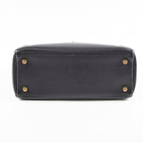 Hermes Kelly 25 Noir Square J Stamp Evergrain Black