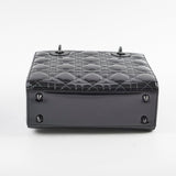 Christian Dior Small Lady Dior Patent Black