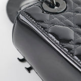 Christian Dior Small Lady Dior Patent Black