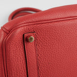 Hermes Birkin 35 Clemence Rose Lipstick- Stamp O 2011