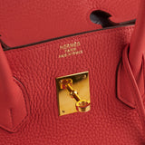 Hermes Birkin 35 Clemence Rose Lipstick- Stamp O 2011
