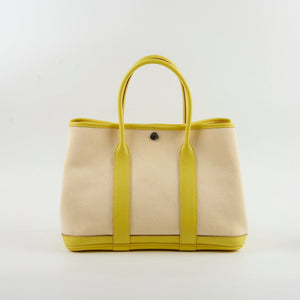 Hermes Garden Party 39 Canvas Citron/Lime - Y Stamp